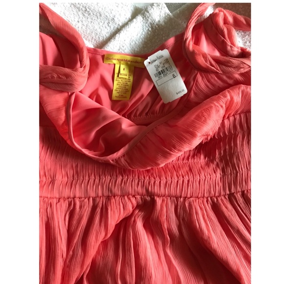 Catherine Malandrino Silk Babydoll Pleated Dress - Picture 5 of 7